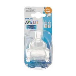 Avent Classic Anti-Colic Feeding Nipples 6m+ 2 Pcs