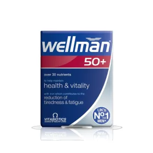 Vitabiotics Wellman 50+ Health & Vitality Tablets 30 Pcs