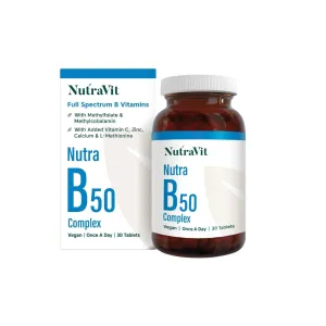 NutraVit Nutra Vitamin B50 Complex Tablets 30 Pcs