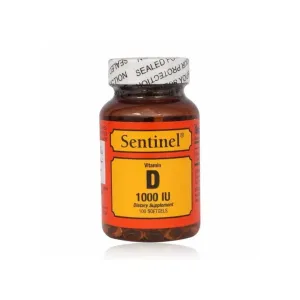 Sentinel Vitamin D3 1000 IU Softgels 100 Pcs