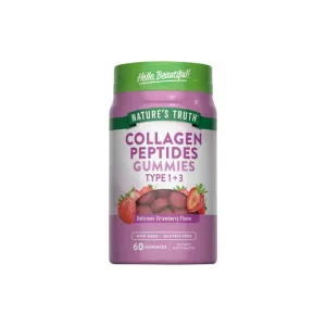 Nature's Truth Collagen Peptides Gummies Type 1+3 Strawberry 60 Pcs