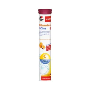Doppelherz Aktiv Vitamin C + Zinc Orange-Passion Fruit Effervescent Tablets 15 Pcs