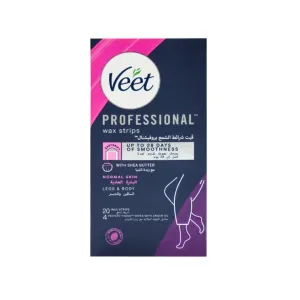 Veet Professional Wax Strips With Shea Butter For Normal Skin 20's