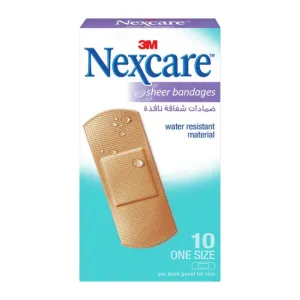 Nexcare Sheer Bandages Water Resistant One Size 10 Pcs