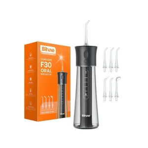 Bitvae Cordless F30 Oral Irrigator Water Flosser 5 Modes With 6 Tips Black