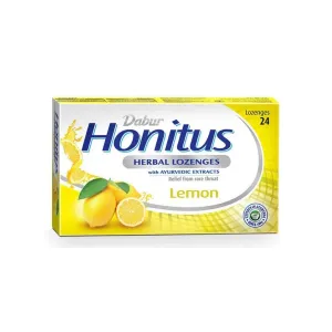 Dabur Honitus Lemon Herbal Lozenges 24 Pcs