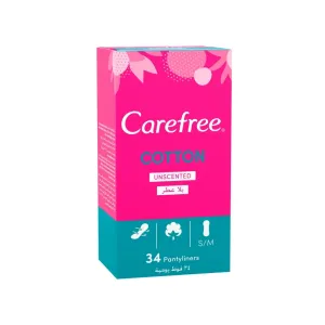 Carefree Cotton Feel S/M 34 Pcs