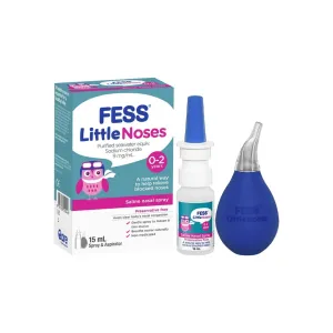 Fess Little Noses Saline Nasal Spray 15ml + Aspirator