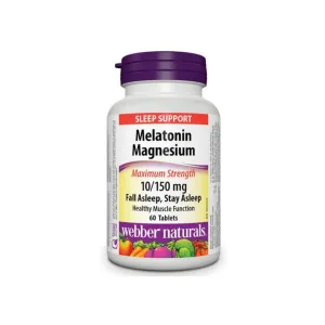 Webber Naturals Melatonin Magnesium 10/150mg Tablets 60 Pcs