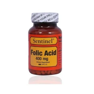 Sentinel Folic Acid 400mcg Tablets 100 Pcs