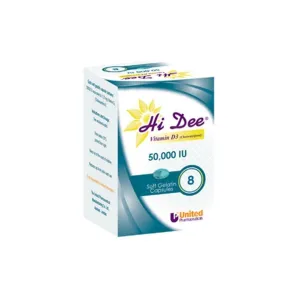Hi Dee Vitamin D3 50,000 IU Capsules 8 Pcs