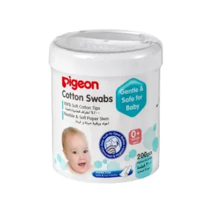 Pigeon Soft Cotton Tips Swab 0m+ 200 Pcs