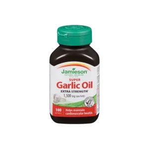 Jamieson Super Garlic Oil Extra Strength 1,500mg Softgels 100 Pcs