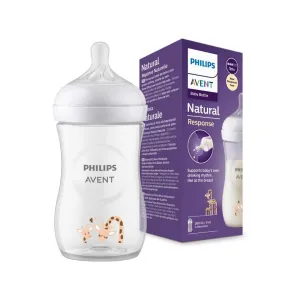 Avent Natural Response Bottle Single Pack Giraffe 260ml