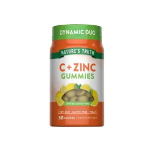 Nature's Truth Vitamin C + Zinc Gummies Lemon Flavor 60 Pcs