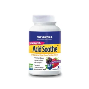 Enzymedica Acid Soothe Berry Flavor Chewable Tablets 30 Pcs