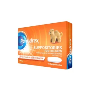 Panadrex Suppositories For Children 250mg 10 Pcs
