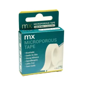 MX Microporous Tape 1.25cm x 5m 1 Roll