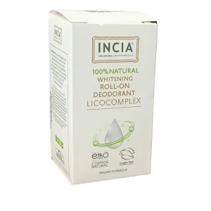 Incia 100% Natural Whitening Roll-On Deodorant Licocomplex 50ml