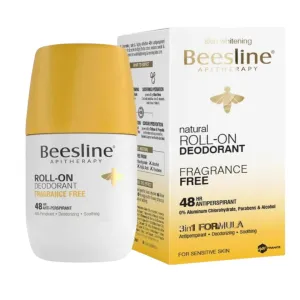 Beesline 3-in-1 Natural Deodorant Roll-On Fragrance-Free 48H 50ml