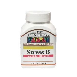 21st Century Stress B with Zinc 30 Tablets Pcs