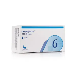 NovoFine 31G Insulin Pen Needles 6mm 100 Pcs