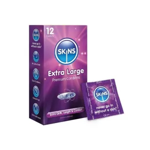 Skins Extra Large Premium Lubricated Condoms 12 Pcs