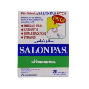 Salonpas Pain Relieving 6.5x4.2cm Patches 20 Pcs