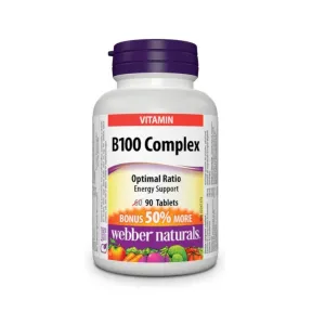 Webber Naturals Vitamin B100 Complex Tablets 90 Pcs