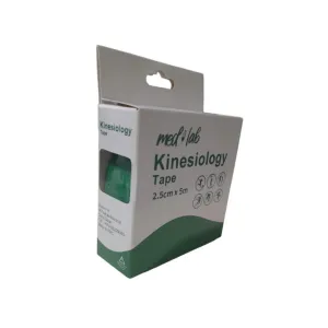 Med Lab Kinesiology Tape 2.5cmx5m Green 1 Pc