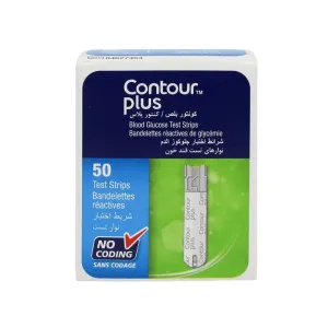 Contour Plus Blood Glucose Test Strips 50 Pcs