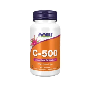 Now Vitamin C-500 With Rose Hips Tablets 100 Pcs