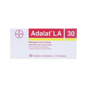 Adalat LA 30mg Prolonged-release Tablets 30 Pcs