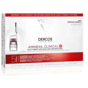 Vichy Dercos Aminexil Clinical 5 Multi-Target Anti-Hair Loss Treatment For Women 21 Ampoules
