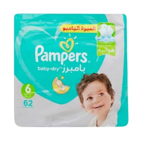 Pampers Baby-Dry Diapers Size 6 (13kg+) 62 Pcs
