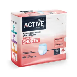 Active Adult Body Fit Shorts 3XL 14 Pcs