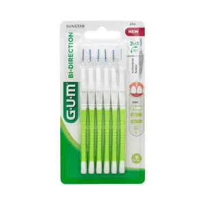 Gum 2114 Bi-Direction Interdental Brush 0.7mm Green 6 Pcs