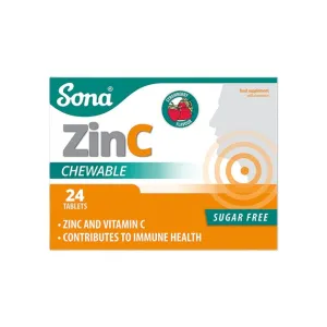 Sona Zinc Chewable Sugar Free Tablets 24 Pcs