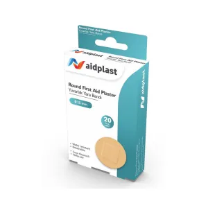 Aidplast Round First Aid Plaster Water Resistant 25mm 20 Pcs