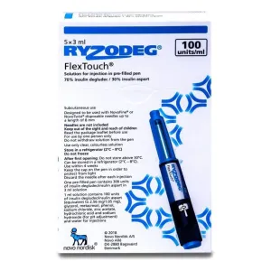 Ryzodeg 100IU/ml FlexTouch Pre-Filled Pens 5x3ml