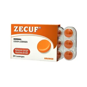 Zecuf Orange Herbal Cough Lozenges 24 Pcs