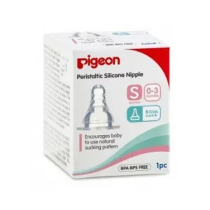 Pigeon Peristaltic Silicone Nipple Small (0-3m) Slim Neck 1 Pc