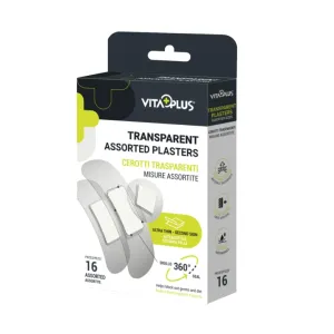 Vitaplus Transparent Assorted Plasters 16 Pcs