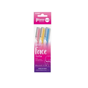 Feather Piany Facial Touch-Up Razor With Safety Guards 3 Pcs