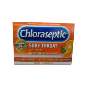 Chloraseptic Sore Throat Citrus Lozenges 18 Pcs