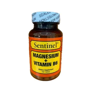 Sentinel Magnesium + Vitamin B6 Tablets 100 Pcs