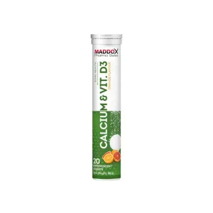Maddox Calcium & Vitamin D3 Orange Flavour Effervescent Tablets 20 Pcs