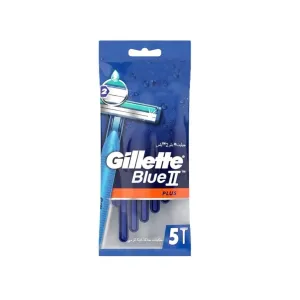 Gillette Blue II Plus Mens Shaving Razor 5 Pcs