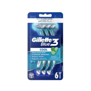 Gillette Blue 3 Cool Fresh Shave With Cooling Sensation Razor 6 Pcs