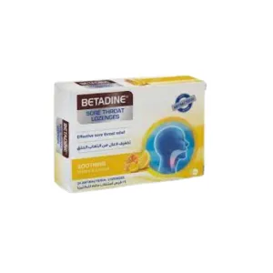 Betadine Sore Throat Honey & Lemon Lozenges 24 Pcs